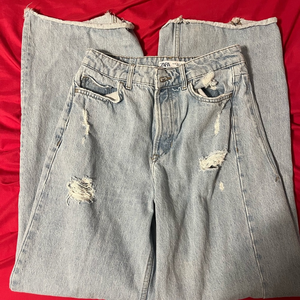 zara medium/light wash jeans